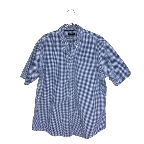 Croft & Barrow Blue Plaid Button-Up Shirt - Size XL - Picture 1 of 7